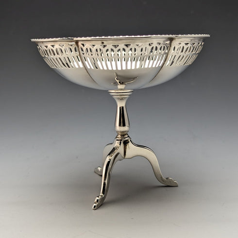 1924 British Antique Sterling Silver Compote Diameter 12cm 145g Mappin&Webb