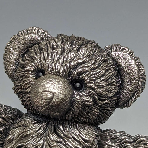 British Country Artists Teddy Bear Sterling Silver Sculpture Figurine