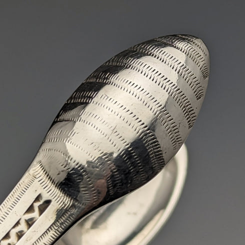 1791年 ジョージアン 英国アンティーク 純銀製 シュガートング 33g Samuel Godbehere & Edward Wigan