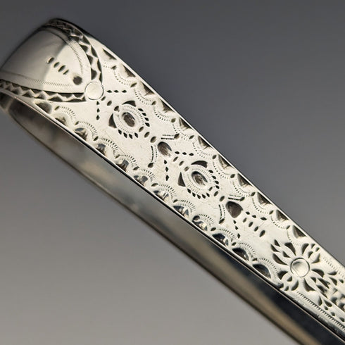 1791年 ジョージアン 英国アンティーク 純銀製 シュガートング 33g Samuel Godbehere & Edward Wigan