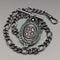 British Vintage Sterling Silver Albert Chain 36g Sterling Silver Medal Fob