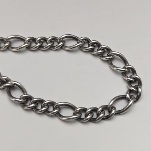 英国ヴィンテージ 純銀製アルバートチェーン 36g 純銀メダルフォブ