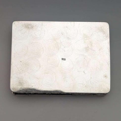 Early 20th Century Antique 800 Silver Rectangular Box 94g