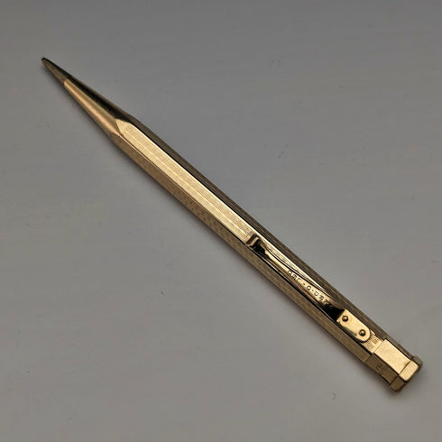 英國復古 Yard O 紅色卷金六角自動鉛筆