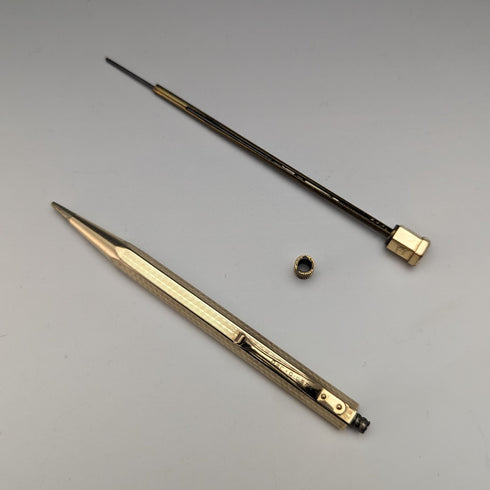 英國復古 Yard O 紅色卷金六角自動鉛筆