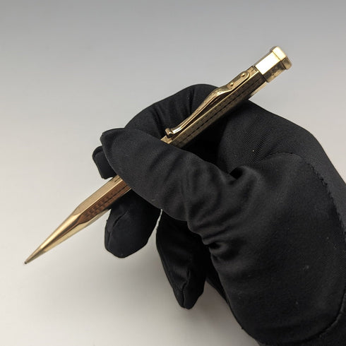 British Vintage Yard O Red Rolled Gold Hexagon Propelled Pencil