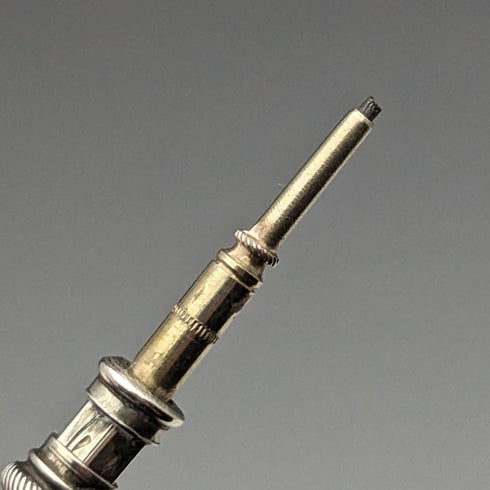 英国アンティーク シルバープレート製 シャープペンシル ガラス装飾 伸縮式43-59mm