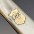 1888 British Antique White Pearl Shell Handle Pure Silver Blade Folding Pen Knife in Case