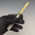 1888 British Antique White Pearl Shell Handle Pure Silver Blade Folding Pen Knife in Case