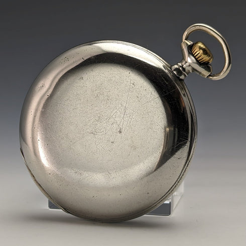 1915年頃 アンティーク オメガ 懐中時計 シルバープレート オープンフェース 動作良好