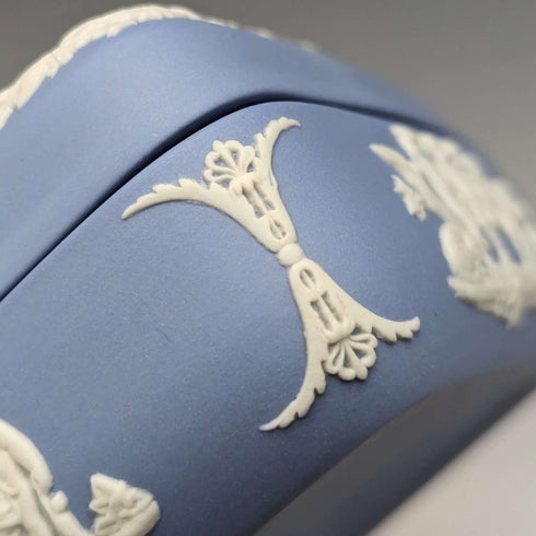 英國復古 Wedgwood Jasperware 方形錶殼 小號錶殼 淡藍色