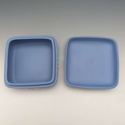英國復古 Wedgwood Jasperware 方形錶殼 小號錶殼 淡藍色