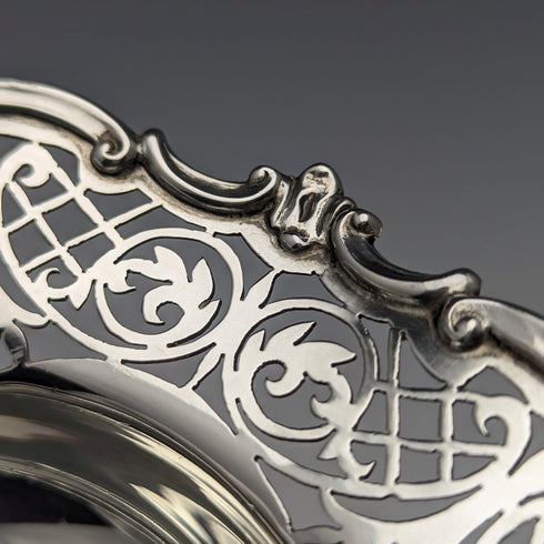 1910年 英国アンティーク 純銀製コンポート ペア 直径14cm 計328g Mappin & Webb