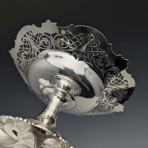 1910 年英國古董純銀蜜餞一對直徑 14 厘米共 328 克 Mappin & Webb