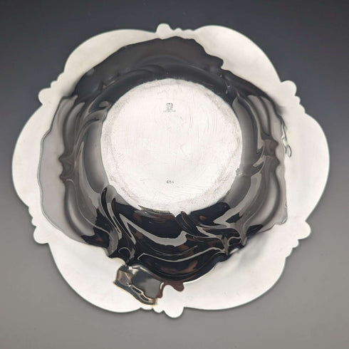 Around 1898 American Antique Sterling Silver Bowl Diameter 30cm 517g Meriden Britannia