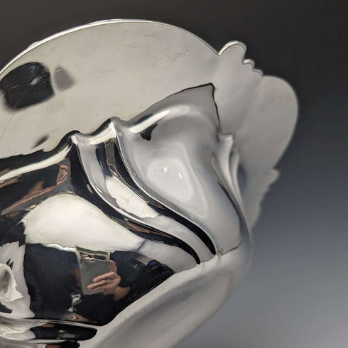 Around 1898 American Antique Sterling Silver Bowl Diameter 30cm 517g Meriden Britannia