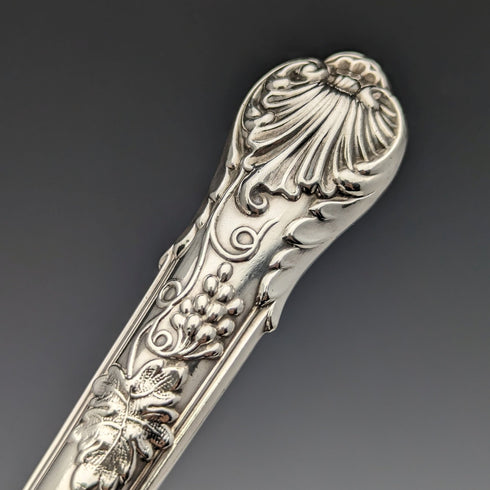 1838 British Antique Sterling Silver Handle Cutlery 6 Pair Set Boxed Charles Needham