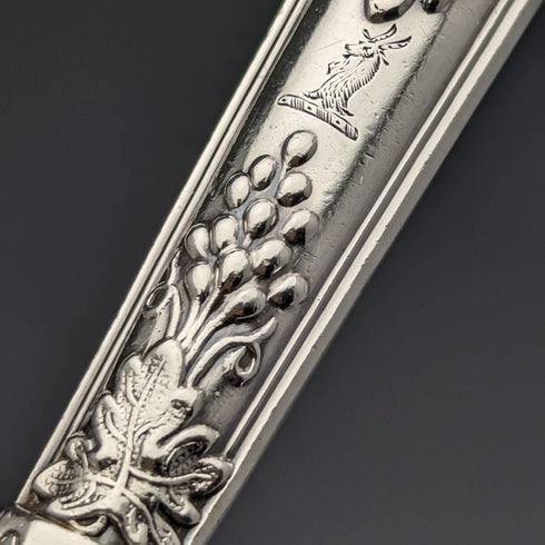 1838 British Antique Sterling Silver Handle Cutlery 6 Pair Set Boxed Charles Needham