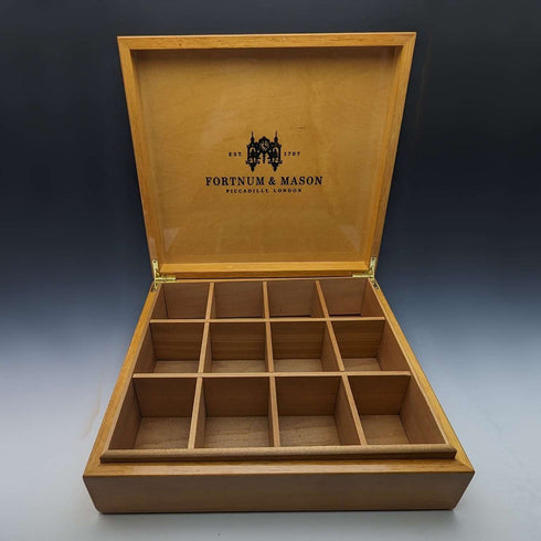 British Vintage Fortnum Mason Wooden Box Natural