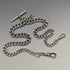 Around 1920 British Antique Sterling Silver Double Albert Chain 53g No Fob