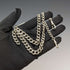 Around 1920 British Antique Sterling Silver Double Albert Chain 53g No Fob