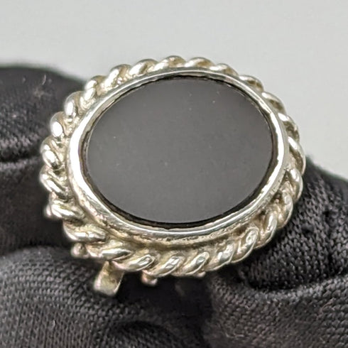 1902 年左右英國古董純銀阿爾伯特鏈 39 克黑瑪瑙密封扣