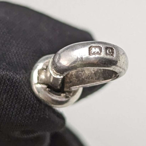 Around 1902 British Antique Sterling Silver Albert Chain 39g Black Onyx Seal Fob