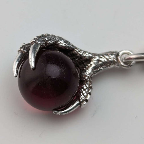 Around 1907 British Antique Sterling Silver Albert Chain 50g Crow & Bowl Fob