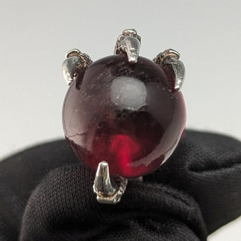 1907年頃 英国アンティーク 純銀製アルバートチェーン 50g クロウ&ボウルフォブ