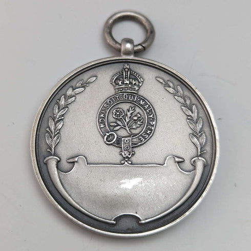 1930年 英国ヴィンテージ 純銀製クリケットメダルフォブ Navy, Army & Air Force Institute