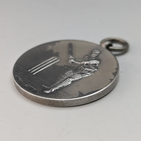 1930年 英国ヴィンテージ 純銀製クリケットメダルフォブ Navy, Army & Air Force Institute