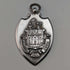 1928 British Vintage Sterling Silver Shield Fob in Fattorini & Sons Case