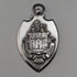 1928 British Vintage Sterling Silver Shield Fob in Fattorini & Sons Case