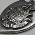 1928 British Vintage Sterling Silver Shield Fob in Fattorini & Sons Case