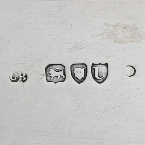 1895 British Antique Sterling Silver Salva Diameter 22cm 363g CHARLES BOYTON