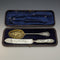 British Antique White Pearl Shell, Silver Plated Cleansing Serving Cutlery in Case