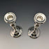 1984 British Vintage Sterling Silver Candle Stand Candelabra Pair Mappin & Webb