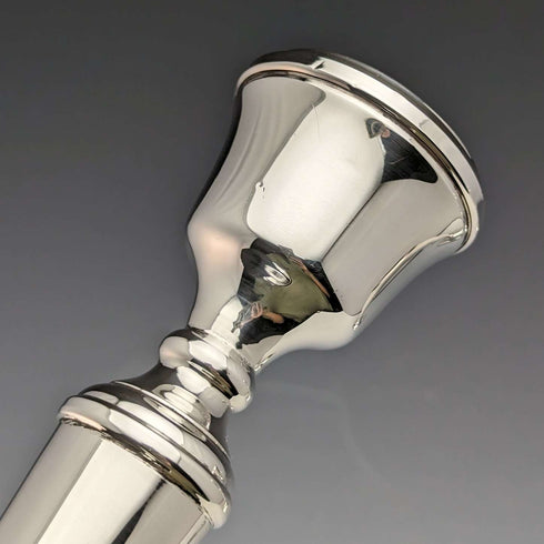 1984 British Vintage Sterling Silver Candle Stand Candelabra Pair Mappin & Webb