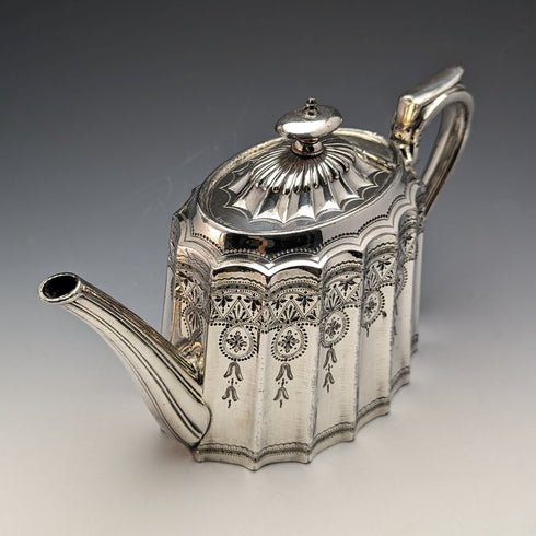 Around 1895 British antique silver plated teapot Walker & Hall