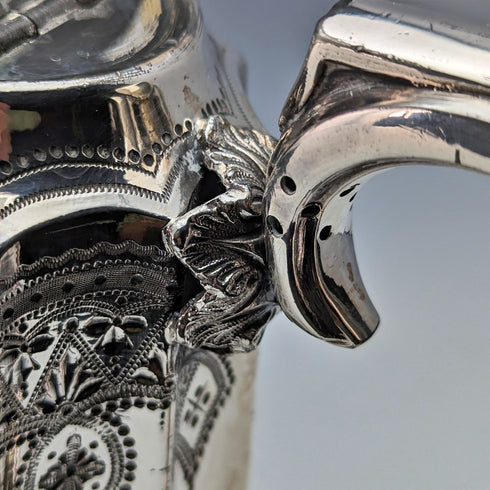 Around 1895 British antique silver plated teapot Walker & Hall