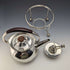 1930 British Vintage Silver Plate Kettle & Burner Stand Set George Wish