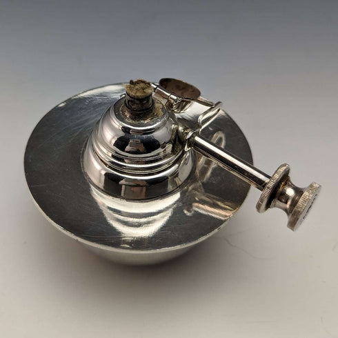 1930 British Vintage Silver Plate Kettle & Burner Stand Set George Wish