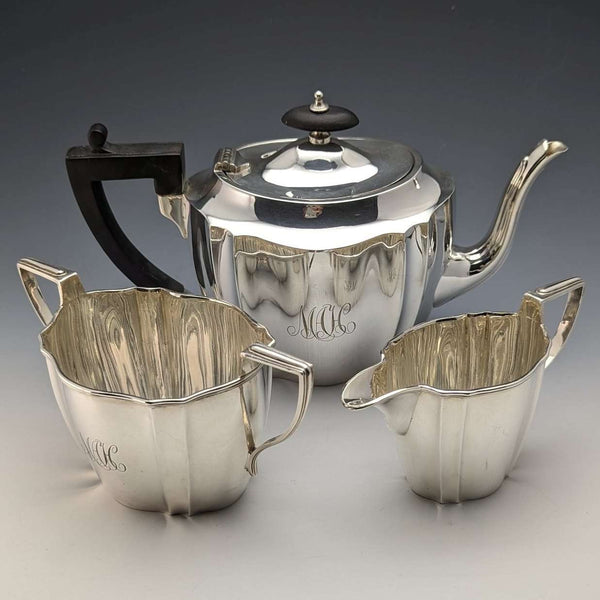 1915 年左右英國古董鍍銀茶具 Kemp Brothers