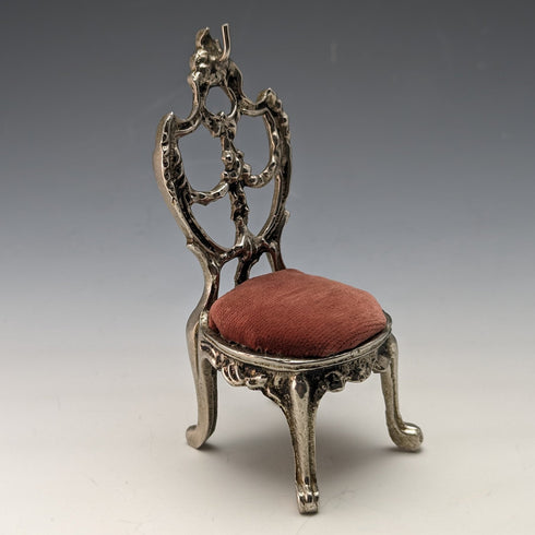 1920 年代黃銅椅懷錶架紅色座椅