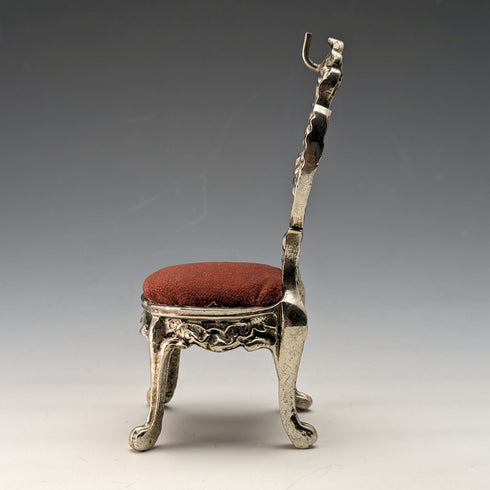 1920 年代黃銅椅懷錶架紅色座椅