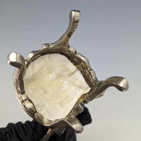 1920 年代黃銅椅懷錶架紅色座椅