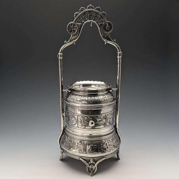 Antique Silver Plated Pocket Watch Holder & Jewelry Box Reed & Barton