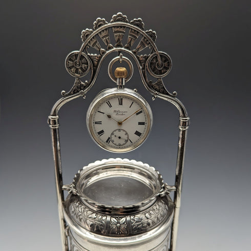 古董鍍銀懷錶架和珠寶盒 Reed & Barton