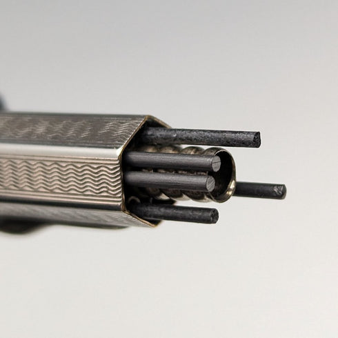 英國復古 Yard O 紅色卷製銀色六角鉛筆紙盒裝