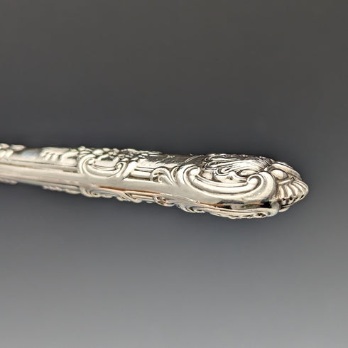 1864年 英国アンティーク 純銀製 デザートカトラリー 12ペアセット 計912g 木箱入り Harrison Brothers & Howson